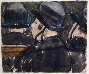 Chapeaux aux Brides (akwarela na papierze) autorstwa Gwen John