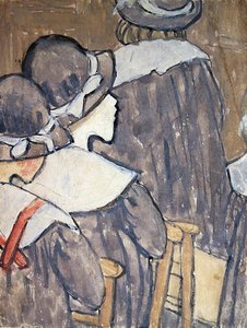 Dzieci w kościele (kolor ciała na śladach ołówka na papierze) (zob. też 130312, 281886) autorstwa Gwen John