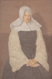 Portret młodej zakonnicy, ok. 1918-19 (olej na płótnie) autorstwa Gwen John