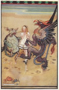 Alicja tańcząca z Żółwiem i Gryfonem