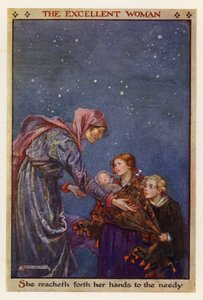 Kobieta doskonała (kolorowa litografia) autorstwa Gwynedd M. Hudson