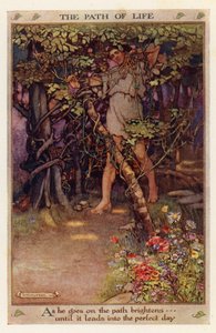Ścieżka życia (kolorowa litografia) autorstwa Gwynedd M. Hudson