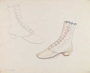 Buty ślubne Quaker, c. 1936. autorstwa Gwyneth King