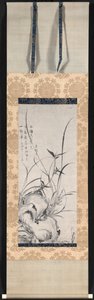 Rock, Bamboo, and Orchids, koniec XIII i początek XIV wieku. autorstwa Gyokuen Bompo