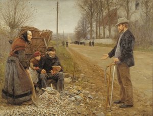 Ludzie przy drodze autorstwa H.A. Brendekilde