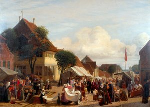 Dzień targowy w Fredericii autorstwa H.J. Hammer