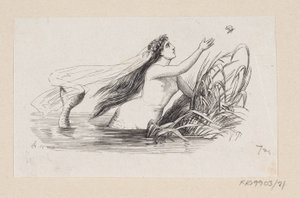 Ilustracja do „Małej Syrenki” w H.C. Andersen, „Baśnie i historie”, tom 1 autorstwa H.P. Hansen