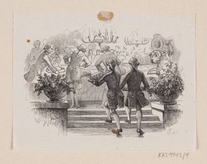Ilustracja do „Fajerwerków” w H.C. Andersen, „Baśnie i historie”, tom 1 autorstwa H.P. Hansen