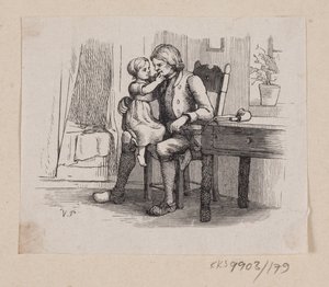 Ilustracja do "Ib i mała Christine" w H.C. Andersen, „Baśnie i historie”, tom 2 autorstwa H.P. Hansen