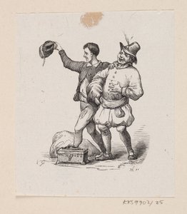 Ilustracja do „Nowych szat cesarza” w H.C. Andersen, „Baśnie i historie”, tom 1 autorstwa H.P. Hansen