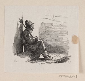 Ilustracja do „Lykkens Kalosker” w H.C. Andersen, „Baśnie i historie”, tom 1 autorstwa H.P. Hansen