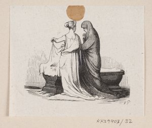 Ilustracja do „Lykkens Kalosker” w H.C. Andersen, „Baśnie i historie”, tom 1 autorstwa H.P. Hansen