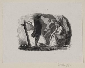Ilustracja do „Rajskiego Ogrodu” w H.C. Andersen, „Baśnie i historie”, tom 1 autorstwa H.P. Hansen