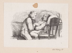 Ilustracja do „Wędrującego towarzysza” w H.C. Andersen, „Baśnie i historie”, tom 1 autorstwa H.P. Hansen