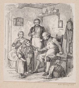 Ilustracja do „Pod wierzbą” w H.C. Andersen, „Bajki i opowiadania”, tom 2 autorstwa H.P. Hansen