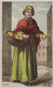 Pomarańczowa dziewczynka (kolor lito) autorstwa H.W. (after) Petherick
