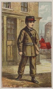 Telegraph Boy (kolor lito) autorstwa H.W. (after) Petherick
