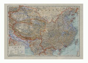 Mapa Chin, ok. 1910 r autorstwa HW Cribb