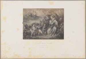Święta Rodzina i aniołowie autorstwa H. Bayard and F. A. Renard