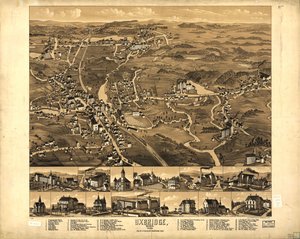 Uxbridge, Mass. 1880. autorstwa H. Beck and Pauli Bigelow