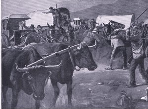 Pospieszna inspan, ilustracja z filmu After Pretoria: The Guerilla War, 1902 autorstwa H. Dixon