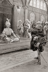 Sir Anthony Shirley odwiedzający dwór Szacha Abbasa Wielkiego, Persja w 1599, z Historii Narodów Hutchinsona, wyd. 1915