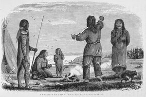 Tenan-Kutchin i Kutcha-Kutchin, z „Alaski i jej zasobów”, autorstwa Williama H. Dalla, grawerowane przez Johna Andrew, wyd. 1870