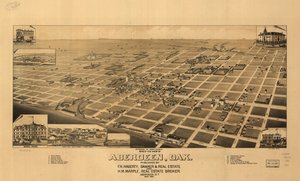 Aberdeen w stanie Dak z lotu ptaka. LOC 75696570 autorstwa H. Wellge