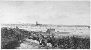 Panorama Frankfurtu, ok.1865 autorstwa H. Worms