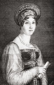 Mademoiselle Mars, grawerowana przez La Plante, z „Histoire de la Revolution Francaise” Louisa Blanca (1811-82) autorstwa H. de la Charlerie