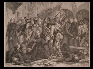 Masakra kapłanów we wrześniu 1792 r., ryty przez Charlesa Maurand
