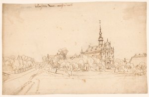 Klasztor Roosendael w Walem, między drzewami autorstwa H. van Wel (attributed to)
