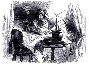 „The Old Curiosity Shop” Karola Dickensa autorstwa Hablot Knight Browne