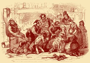 „The Old Curiosity Shop” Karola Dickensa autorstwa Hablot Knight Browne