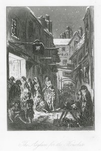 Ulice Londynu: Azyl dla bezdomnych (rycina)
