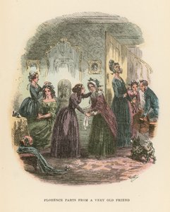 Ilustracja do Dombey i Son autorstwa Hablot Knight Browne