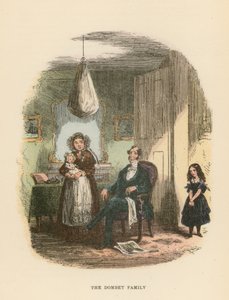 Ilustracja do Dombey i Son autorstwa Hablot Knight Browne