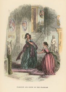 Ilustracja do Dombey i Son autorstwa Hablot Knight Browne
