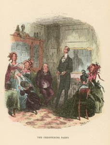 Ilustracja do Dombey i Son autorstwa Hablot Knight Browne