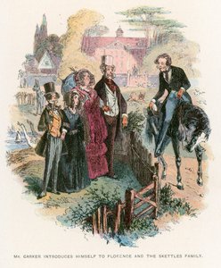 Ilustracja do Dombey i Son autorstwa Hablot Knight Browne