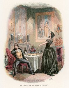 Ilustracja do Dombey i Son autorstwa Hablot Knight Browne