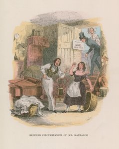 Ilustracja do Mikołaja Nickleby autorstwa Hablot Knight Browne