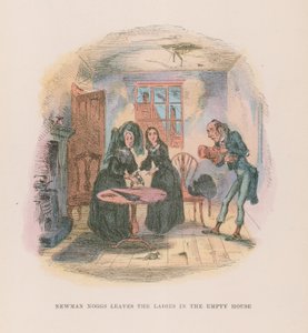 Ilustracja do Mikołaja Nickleby autorstwa Hablot Knight Browne