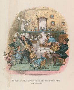 Ilustracja do Mikołaja Nickleby autorstwa Hablot Knight Browne
