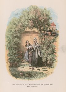 Ilustracja do Mikołaja Nickleby autorstwa Hablot Knight Browne