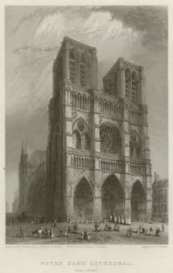 Katedra Notre Dame, front zachodni autorstwa Hablot Knight Browne