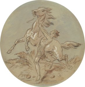 Jeden z osiemnastu projektów serii talerzy przedstawiających Wenus i Adonisa autorstwa Hablot Knight Browne
