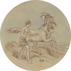 Jeden z osiemnastu projektów serii talerzy przedstawiających Wenus i Adonisa autorstwa Hablot Knight Browne