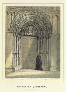 Katedra w Rochester, zachodnie wejście autorstwa Hablot Knight Browne