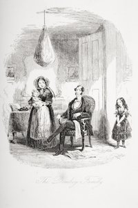 Rodzina Dombey, ilustracja z Dombey and Son autorstwa Charlesa Dickensa (1812-70) opublikowana po raz pierwszy w 1848 r.